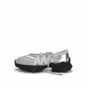 MESH BALLET SNEAKERS IN SILVER