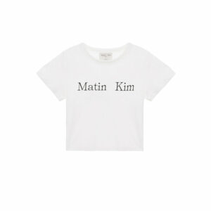 LOGO CROP TOP IN WHITE