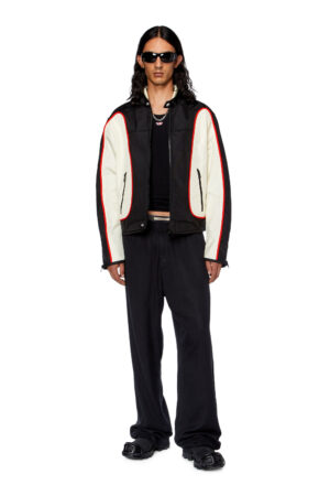Biker jacket in colour-block nylon