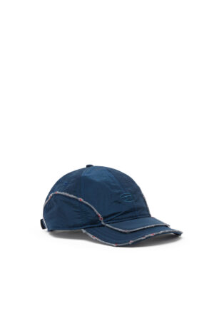 Crinkled nylon baseball cap with tonal D