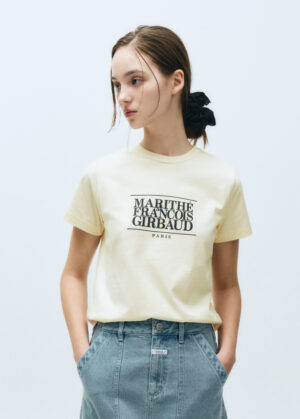 W CLASSIC LOGO TEE cream