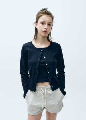 [5/21 예약발송] W BASIC COTTON CARDIGAN navy