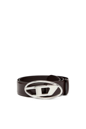Leather belt with Oval D buckle