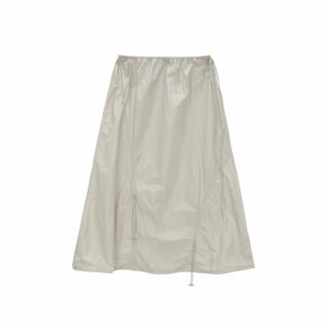 PUCKERING NYLON SKIRT IN LIGHT BEIGE